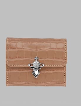 Mini Leather Wallet with Iconic Orb Design (9 CM X 11 CM X 2 CM)