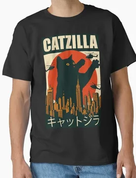 Catzilla Funny Cat Parody King of Monster t shirt for Cat Lover Short Sleeve Graphic tee Cute kitty y2k clothes All size Tops - Aliexpress - FashionsVida