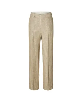 Pantalon de tailleur SLFWIDE IDA beige 38/L30 - Selected Femme - FashionsVida