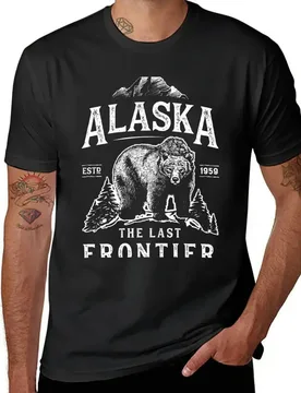 Alaska The Last Frontier Bear Home T Shirt Men Women Vintage Gifts National Park T-Shirt aesthetic clothes Men's t shirts - Aliexpress - FashionsVida