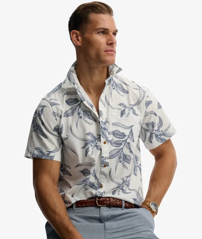 Superdry Herren Vintage Loom Kurzarmhemd Blue - Größe: M - 64.99 - FashionsVida