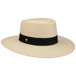 Classic Bolero Panama Hat by - nature-black - Size: S (55-56 cm)