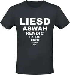 T-Shirt - LIESDAS - M - für Männer - Größe M - schwarz - Männer - male