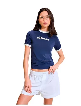 Maglietta A Maniche Corte Albenga Dark Blue/Off White M - Ellesse - FashionsVida