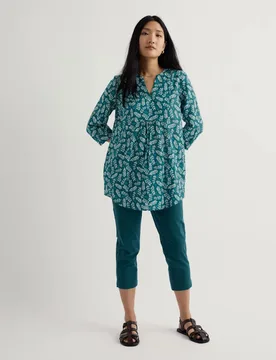Pure Cotton Floral Tunic Teal Mix female - Seasalt cornwall - FashionsVida