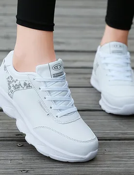 Zapatos deportivos casuales para mujer, zapatos para correr ligeros, zapatos de viaje con cordones, zapatos para todas las estaciones, zapatos para co - Shein - FashionsVida