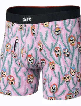 Boxers Vibe Xtra Brief Fly Lucho Libre / Orchid L - Saxx Underwear - FashionsVida