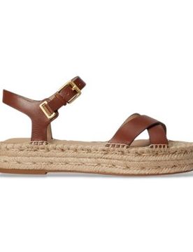 Para mujer. 802P06400001 Alpargatas Emeryn de piel (36), Plano, Hebilla, Casual