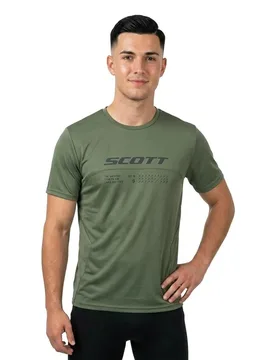 Maglietta A Maniche Corte Vertic Dri Tranquil Green - Scott - FashionsVida