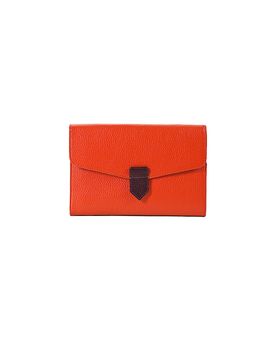 Carpeta para documentos de viaje naranja
