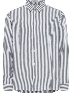 Solid Camisa gris claro / blanco