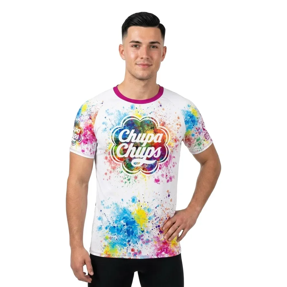 Chupa Chups Paint Short Sleeve T-shirt White S Men - OTSO - FashionsVida