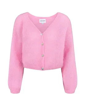 Cardigan Cropped Fit CORNELIA rosa L damen - AMERICAN DREAMS - FashionsVida