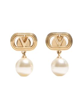 Mini Vlogo Signature Metal Earrings for Woman