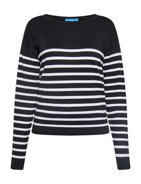 SANIKA Jersey negro / blanco