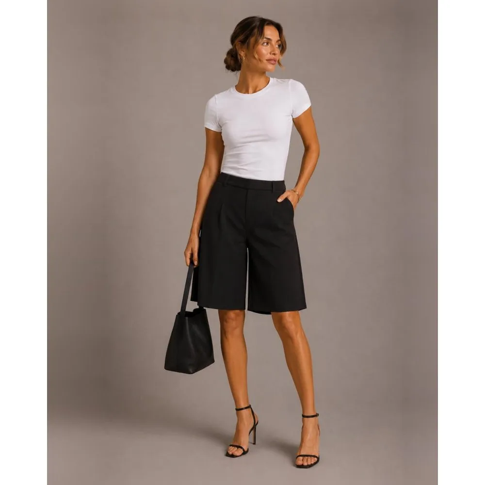 Vila - Bermuda ancha de mujer - Vila - FashionsVida