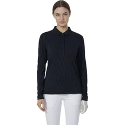 Polo Graphic Jaquard, langarm, schwarz l