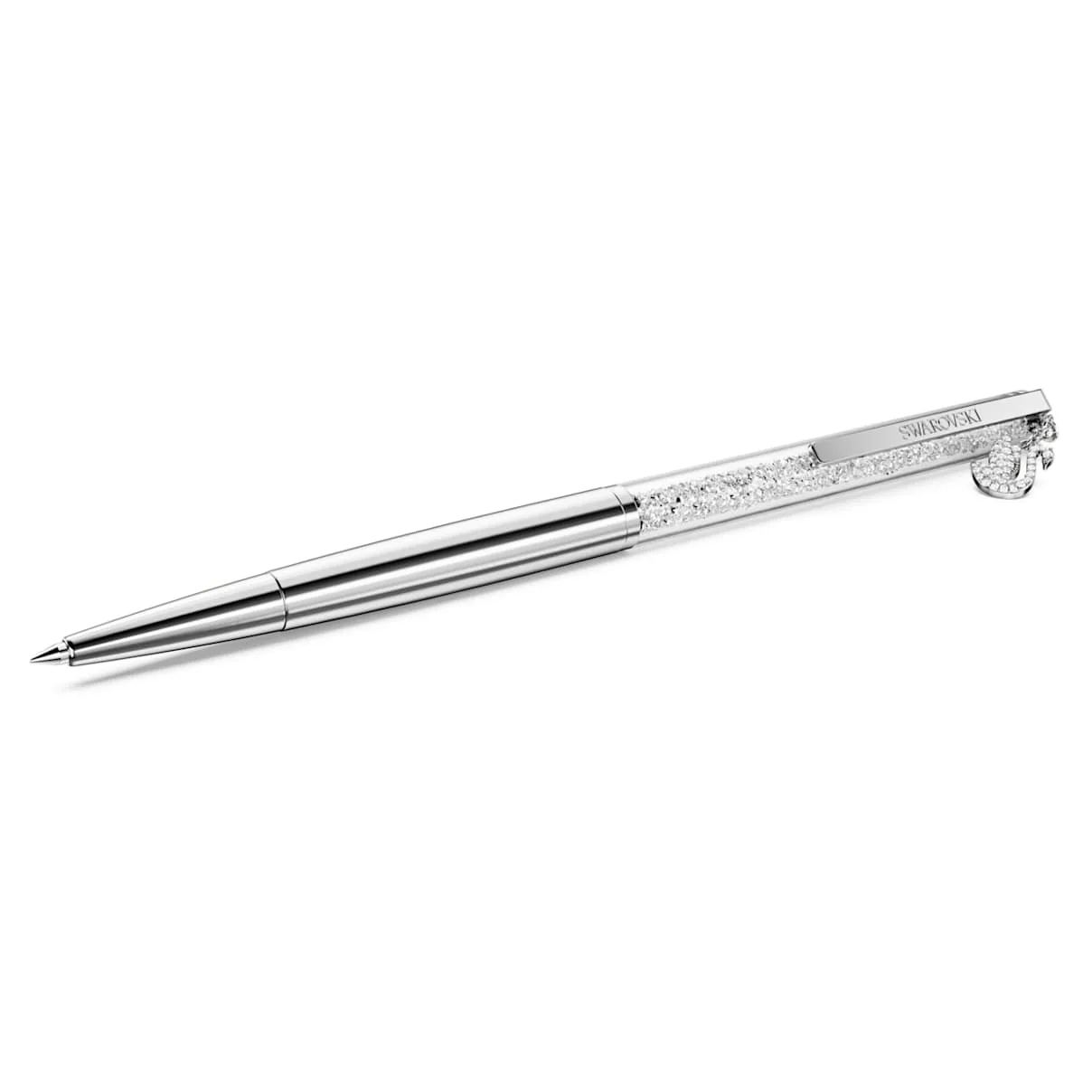 Penna a sfera Crystalline, Cigno, Cromato OS - Swarovski - FashionsVida