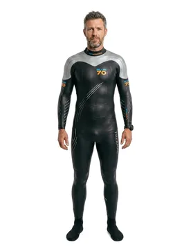 Thermal Reaction Long Sleeve Neoprene Wetsuit Black XS Men - Blue Seventy - FashionsVida