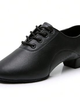 Zapatos de baile latino modernos para hombres, zapatos de baile de salón, zapatos de práctica interior, zapatos negros para maestros