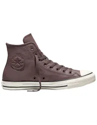 Sneakers montantes en cuir synthétique - Chuck Taylor All Star High Pot Hole Plum/Egret/Black en Cuir - Taille 43 - Bordeaux
