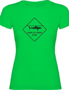 T-shirt à Manches Courtes Surf At Own Risk Light Green XL - Kruskis - FashionsVida