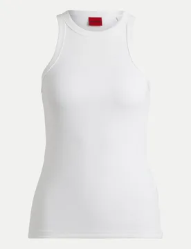 HUGO Top The Plain Tank Weiß M - Hugo Boss - FashionsVida