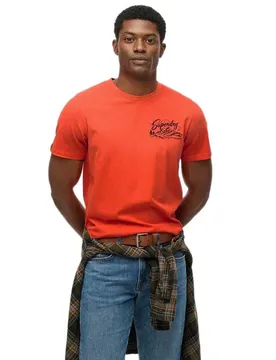 T-shirt à Manches Courtes Lo-fi Outdoors Relaxed Fit Deep Red S