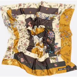 Pañuelo 100*100 patchwork romantic flowers