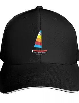 Hobie 14 Sailboat - Life is better sailing a Hobie Cat 14 Baseball Cap Anime Hat Beach Bag Vintage Women Caps Men's - Aliexpress - FashionsVida