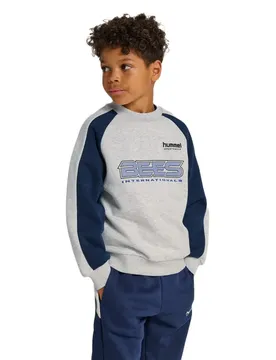 Felpa Oversized Iconic Crew Bees Light Grey Melange 134-140 cm