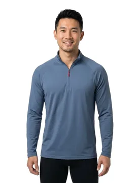 T-shirt Anti-uv à Manches Longues Et Fermeture éclair Storm Blue XS - Gill - FashionsVida