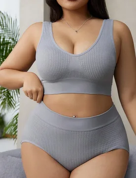 Piezas/set Sujetador sin aros sin costuras de talla grande para mujeres - Shein - FashionsVida