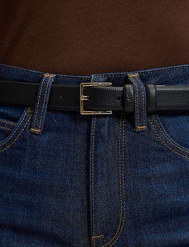 Leather Belt Black Größe 80 female