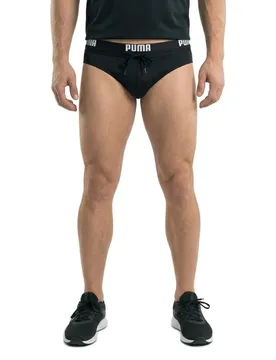 Costume Da Bagno A Slip Logo Black M