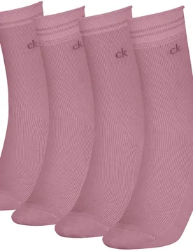 Chaussettes Lurex Stripe 4 Paires Vintage Plum EU 36-41 - Calvin Klein - FashionsVida