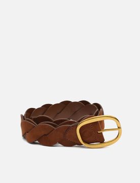 Galerna braided belt with suede effect