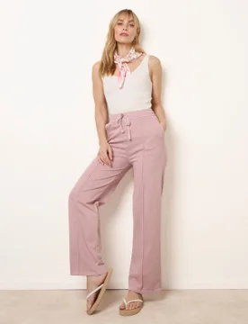 Seam Detail Trousers - L / PINK - female - Blue Vanilla - FashionsVida