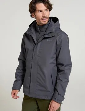 Fell Mens 3 in 1 Jacket - Grey - Grey - Size: XS - Mountain Warehouse - FashionsVida