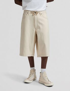 Loose Drawstring Jort Natural Greige Größe 36 male