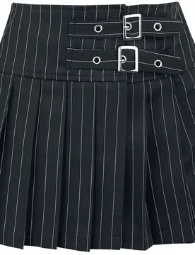 Gothic Kurzer Rock - Sisterhood Skirt - S bis XL - für Damen - Größe M - schwarz/weiß - Frauen - female - Banned Alternative - FashionsVida