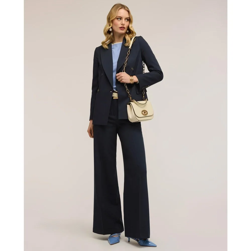 Pantalones de mujer palazzo con pliegue marcado ajuste regular - Motivi - FashionsVida