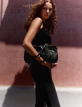 Bershka Sac À Zips Femme M Noir