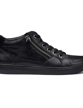Women's Extra Wide 'Rapid' Hi-Top Trainers in Black Size: 5 - Black - Size: 5 - Hotter - FashionsVida