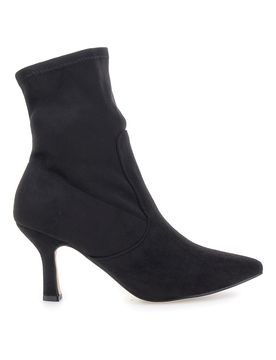 Stivaletti neri a calza con tacco a spillo 9001 36