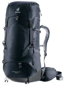 Sac à dos de randonnée - Aircontact Lite 50+10 Black Graphite en Nylon - Noir - Deuter - FashionsVida