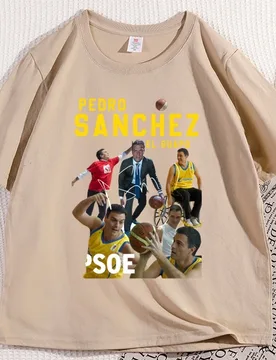 Pedro Sanchez Spain PSOE Cotton T-Shirt Men Women Casual Short Sleeve Vintage T-Shirts O Neck Tee Shirt Oversize Pattern Tops - Aliexpress - FashionsVida