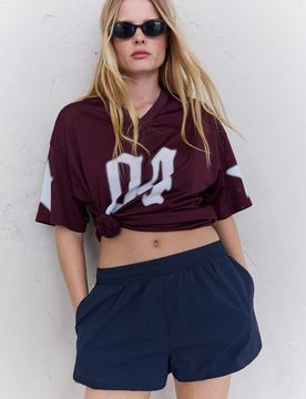 Short Technique Avec Liseré Latéral M Marine