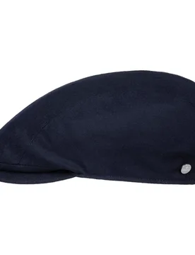 Flannel Ivy Flat Cap by - navy - Size: M (56-57 cm) - Lierys - FashionsVida