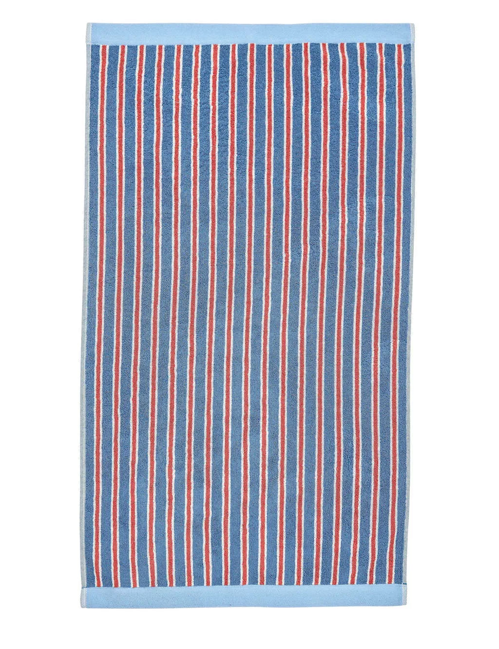 Pure Cotton Causeway Stripe Towel Blue Mix - LAND & SHORE - FashionsVida